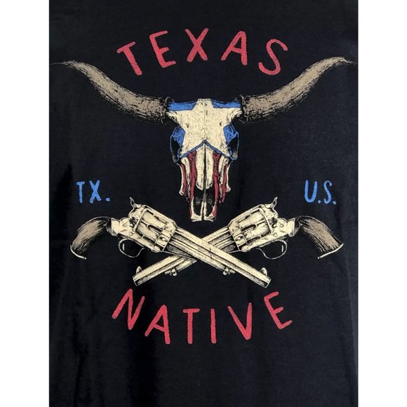 Raw State By Affliction Men's T-Shirt TEXAS NATIVE Biker Cowboy - Picture 2 of 3
